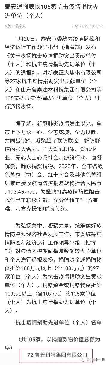 点赞，鲁普耐特集团再获表扬！